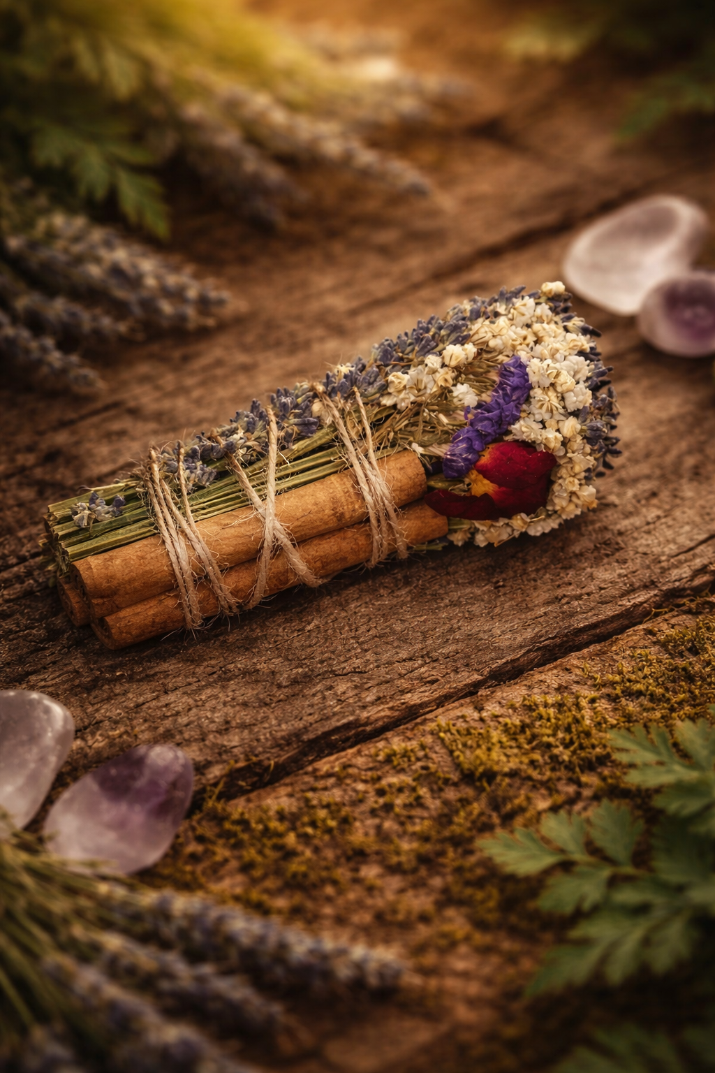 Sauge cannelle, lavande, fleurs