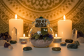 Spell jar droit avec fond doré